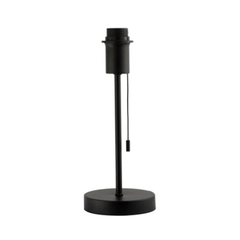 Image of Happy Homewares Traditional And Classic Table Lamp Base In Matte Black With Pull Cord Switch