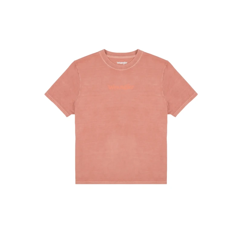 Image of Wrangler Womens T-Shirt Wrangler Regular Orange Female S