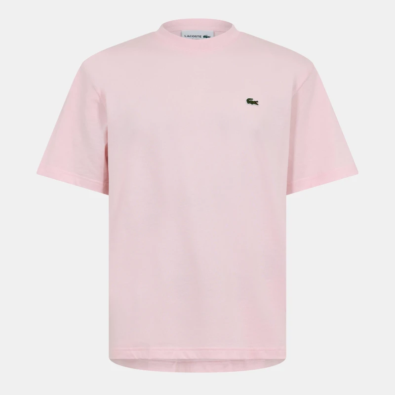 Image of Lacoste Pink Cotton T-Shirt Pink Male L 239521UK