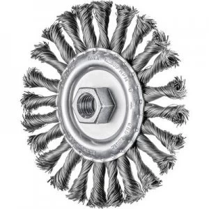 Image of PFERD HORSE COMBITWIST round brush, plait 125 x 28mm wire thickness 0.5 Mm with thread M14 43303051