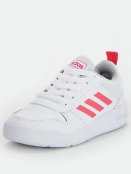 Image of adidas Tensaur Childrens Trainers - White/Pink, Size 5