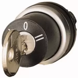 Image of Eaton M22-WRS3 Key switch Front ring (PVC) Key Black