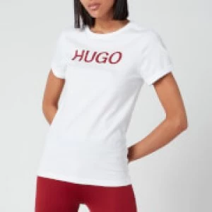Image of Hugo Boss Logo Slim T-Shirt White Size XL Women