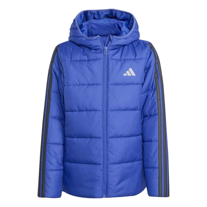 Image of adidas Unisex Kids Essentials 3S Hooded Long Sleeve Puffer Jacket Blue/Black unisex 11-12 Years