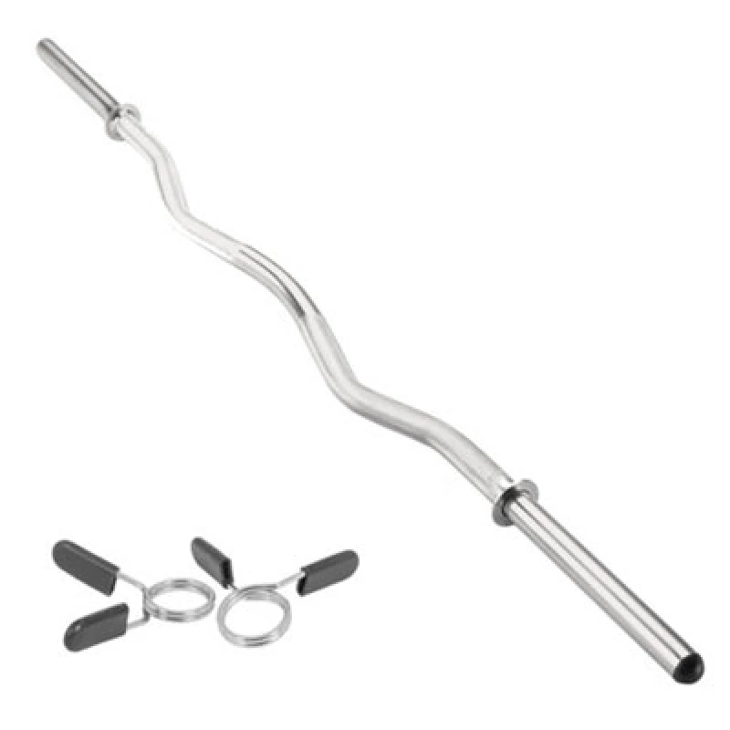 Image of Body Revolution Body Revolution EZ 1'' Barbell Bar 1.2m Spinlock Collar, Silver 30157