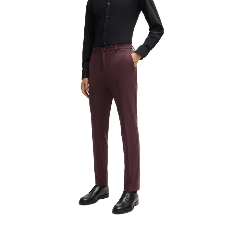 Image of Boss Mens P Genius Straight Leg Trousers Open Red male 30