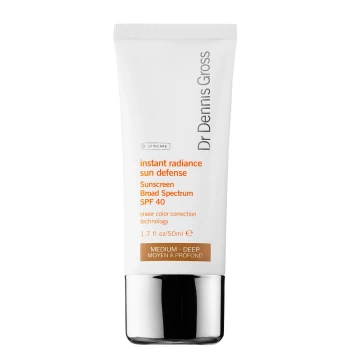 Image of Dr Dennis Gross Skincare Instant Radiance Sun Defense Sunscreen Broad Spectrum SPF 40 - Medium-Deep 50ml