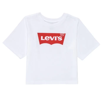 Image of Levis LIGHT Bright HIGH RISE TOP Girls Childrens T shirt in White - Sizes 14 years,16 years