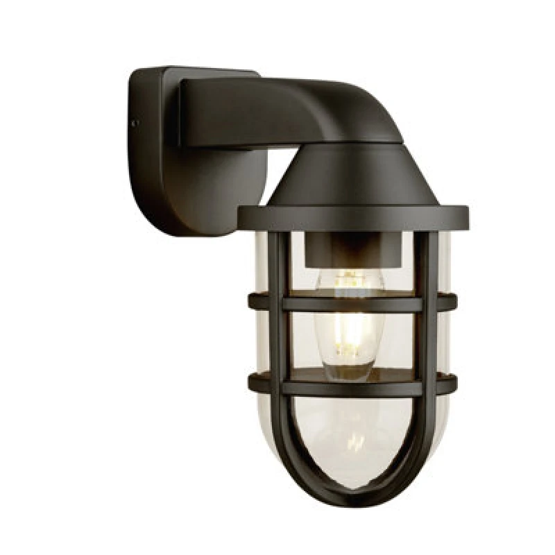 Image of Lighting Collection Wick Ever - Plastic Outdoor Wall Light Black