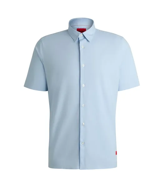 Image of HUGO Ebor Short Sleeved Shirt Pastel Blue M