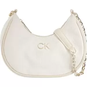 Image of Calvin Klein Re-Lock Shoulder Bag Sm Jacquard - White