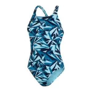 Image of Speedo AOP Medal Swimsuit Womens - Blue