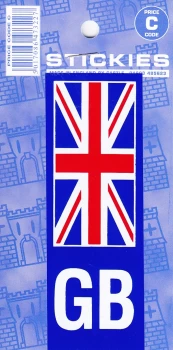 Image of Outdoor Grade Vinyl Sticker Union Jack GB number plate CASTLE PROMOTIONS V603