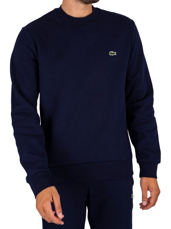 Image of Lacoste Logo Sweatshirt Blue Marine M