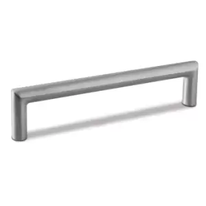 Image of GTV Door Pull Handle Stainless Steel C Bar Straight Fixing Bolts - Size 128mm, P