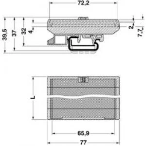 Image of DIN rail casing 77 x 45 Polyamide Green Phoenix