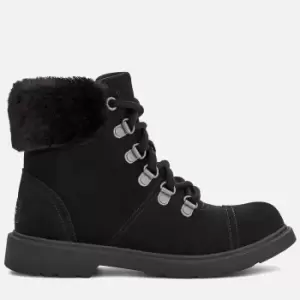 Image of UGG Kids Azell Hiker All Weather Boots - Black - UK 12 Kids