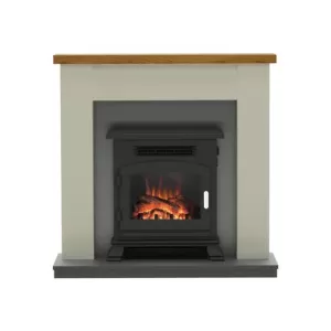 Image of Be Modern Ravensdale Timber Top Electric Fire Suite