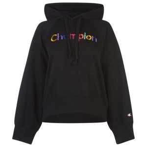 Image of Champion Rainbow Crop OTH Hoodie - Black