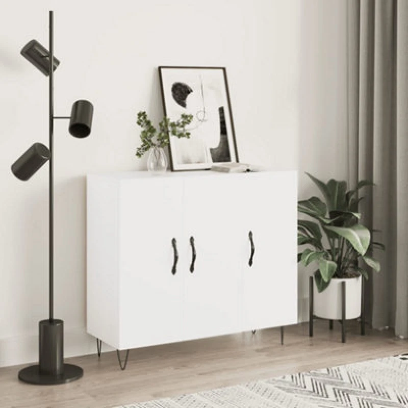 Image of VIDAXL Sideboard White 90x34x80cm Engineered Wood Vidaxl 8720845423773
