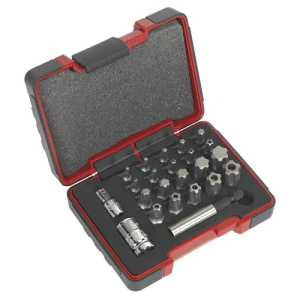 Image of Genuine SEALEY AK6226 TRX-P & Security TRX-TS Bit Set 23pc 1/4 & 3/8Sq Drive