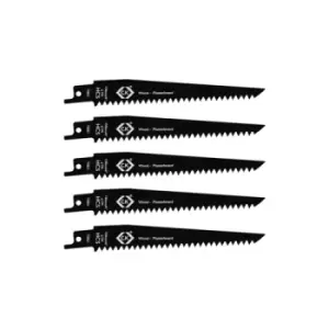 Image of C.K 18TPI 150mm BIM Reciprocating Saw Blades 5Pk