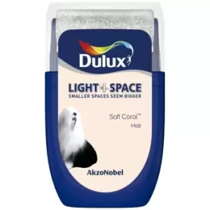 Image of Dulux Light & Space Soft Coral Matt Emulsion Paint 30ml
