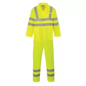 Image of Portwest Class 3 Hi Vis Poly Cotton Overall Yellow L