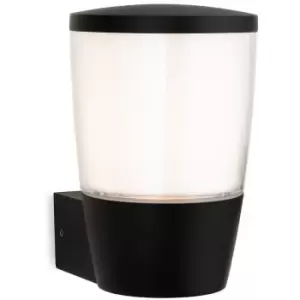 Image of Firstlight Forbes Wall Light Black with White Duplex Polycarbonate Diffuser IP44