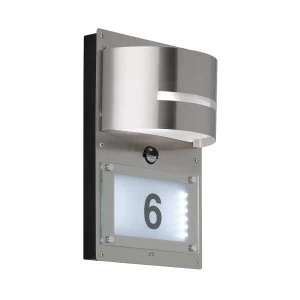 Image of Wofi Marvel E27 Wall Lamp - Brushed Stainless Steel