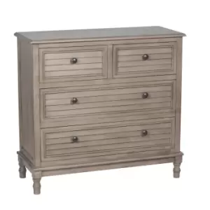 Image of Toulouse 4-Drawer Natural Pine Drawer Unit Taupe