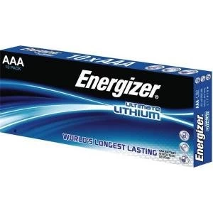 Image of Energizer Ultimate Lithium AAA Battery LR03 1.5V Pack of 10 Batteries