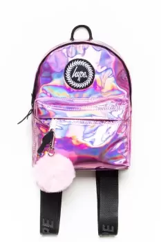 Image of Pink Holographic Mini Backpack