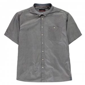 Image of Pierre Cardin Short Sleeve Patterned Shirt Mens - Navy/Burg/White