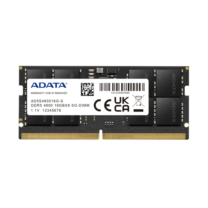 Image of Adata 16GB DDR5 Memory Module 4800 MHz ECC SODIMM