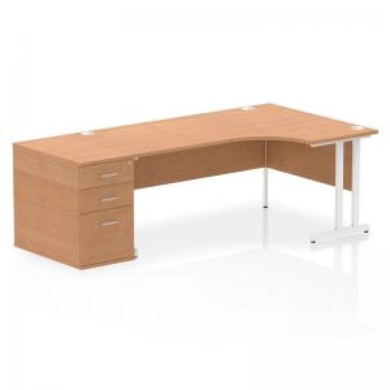 Image of Dynamic Office Solutions Impulse 1800mm Cantilever Right Crescent Desk Workstation I004147