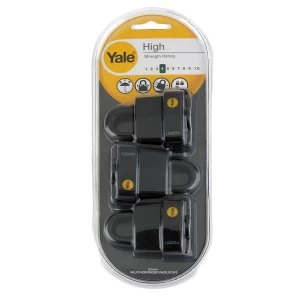 Image of Yale 51mm Weatherproof Padlock - Pack of 3
