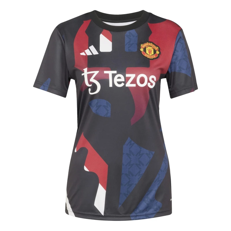 Image of adidas Manchester United Prematch Shirt 2024 2025 Womens - Black M