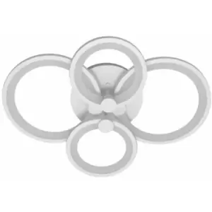 Image of Helam Siena Integrated LED Semi Flush Light White 55cm