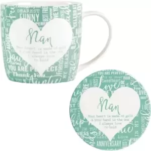 Image of Said with Sentiment 7154 Nan Mug & Coaster Set