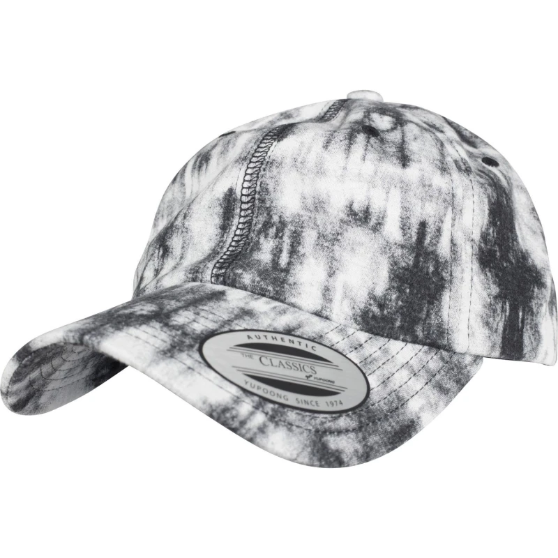 Image of Flexfit by Yupoong Mens Low Profile Tie Dye Cap in Grey Grey Male One Size