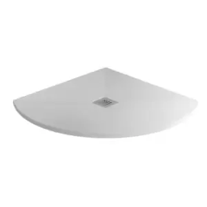 Image of 900mm Stone Resin Ultra Low Profile Quadrant Shower Tray - Silhouette