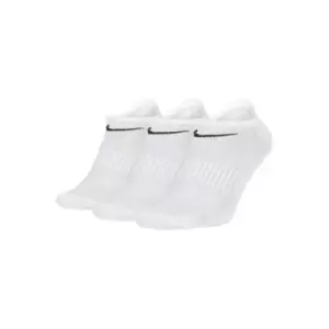 Image of Nike Unisex Adults No Show Socks (Pack Of 3) (XL) (White)