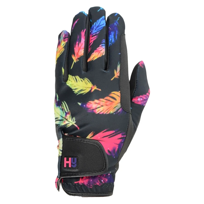 Image of Hy5 Unisex Lightweight Printed Riding Gloves Black/hot Pink/purple (Xl)