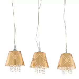 Image of Italux Lighting - Italux Blaze Classic 3 Light Bar Pendant Ceiling Light, G9
