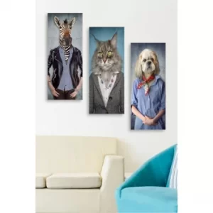 Image of MDF0075 Multicolor Decorative MDF Painting (3 Pieces)