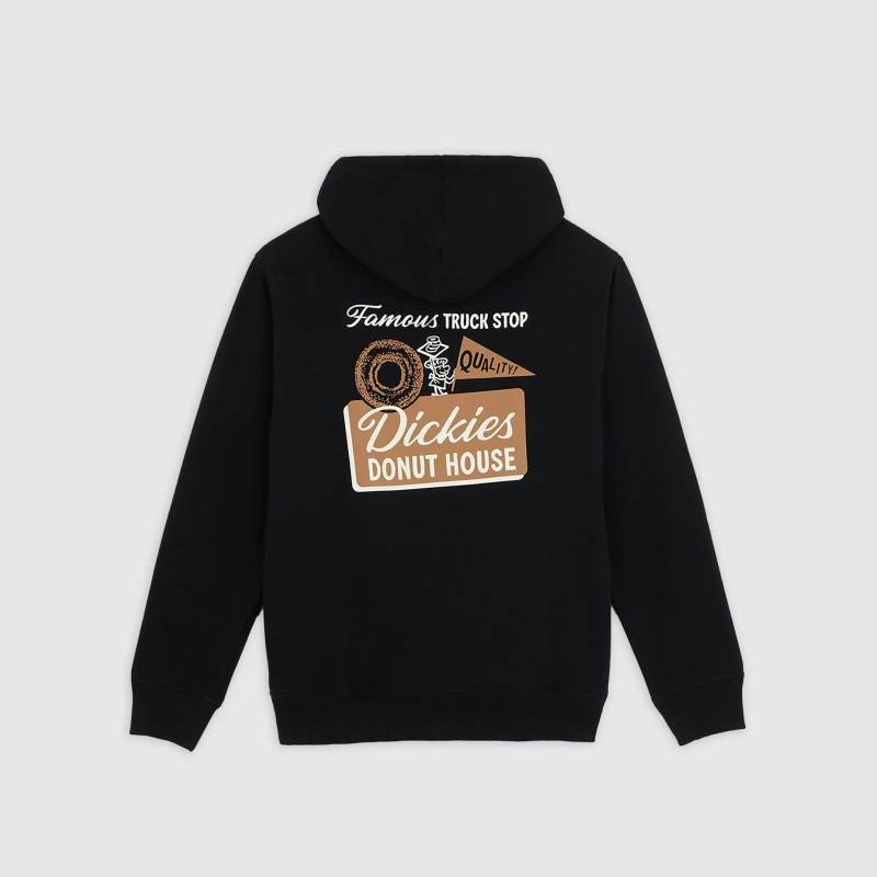 Image of Dickies Mens Doughnut Pull Over Hoodie Black male Small