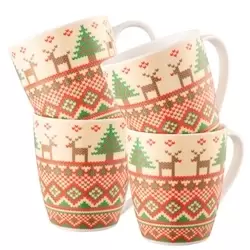 Image of Christmas Jumper Mugs Set of 4