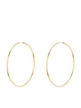 Image of Accessorize Z Medium Simple Hoop Earrings - Gold, Women
