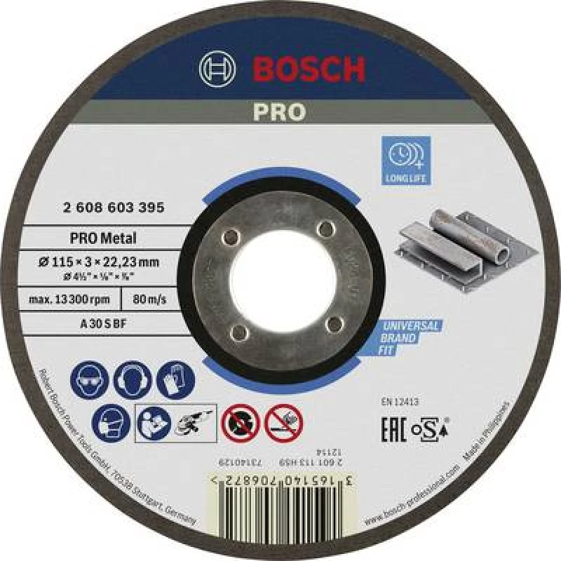 Image of Bosch Professional Expert As 30 S Bf Metal Straight Cutting Disc - 115mm X 3.0mm